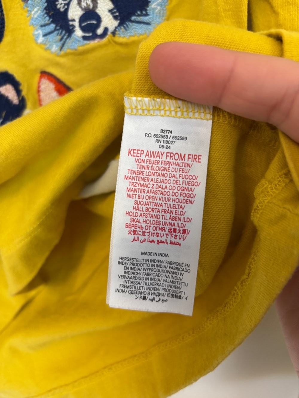 Mini Boden Kids Yellow Tee Size 10 Embroidered Woodland Forest Cottagecore Kid - Picture 7 of 13
